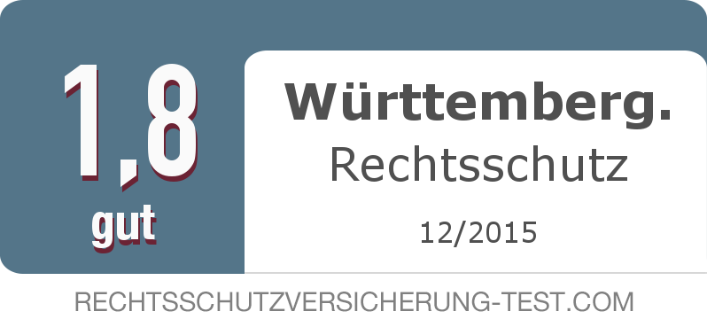 Testsiegel: Württemberg. Rechtsschutz width=